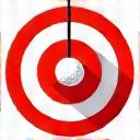 Icona stilizzata di un bersaglio con una palla da golf